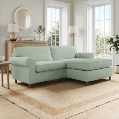 An Image of Flori Soft Chenille Corner Chaise Sofa