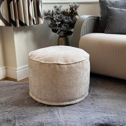 An Image of Daro Waffle Round Pouffe