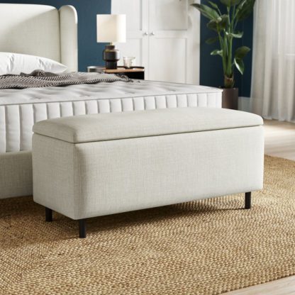 An Image of Cocoon Chenille End of Bed Ottoman