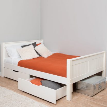 An Image of Stompa Pine Bed with 2 Underbed Drawers