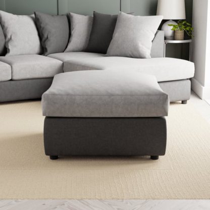 An Image of Blake Soft Faux Leather Combo Footstool