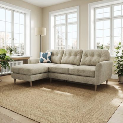 An Image of Sven Chunky Chenille Large Corner Chaise Sofa