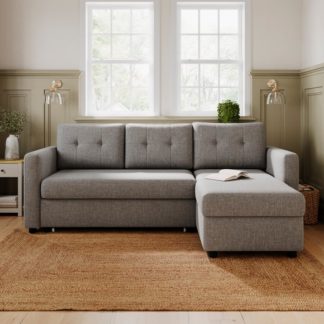 An Image of Barker Flatweave Trundle Corner Chaise Sofa Bed