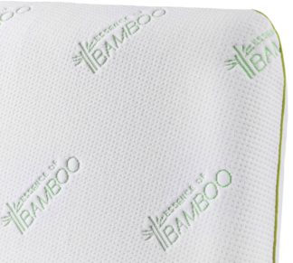 An Image of Luxury Bamboo Memory Foam Laytech Foam Jumbo Pillow - White - Fabric