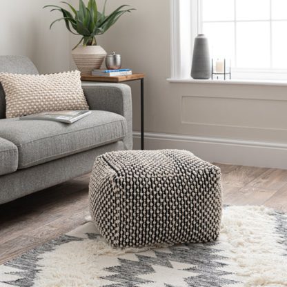 An Image of Jersey Bobble Pouffe