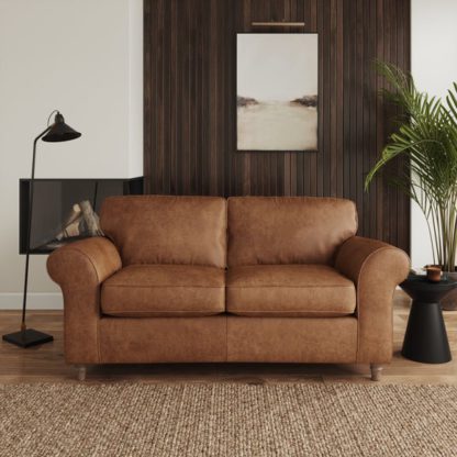 An Image of Flori Arizona Faux Leather 2 Seater Sofa