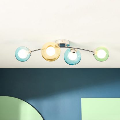 An Image of Eliza 4 Light Semi Flush Ceiling Light