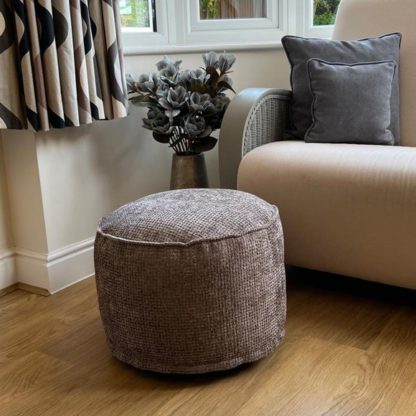 An Image of Daro Waffle Round Pouffe