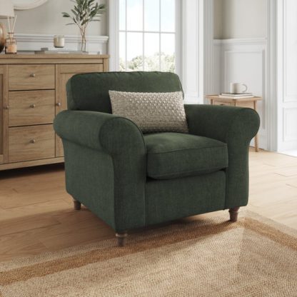 An Image of Flori Tonal Plush Chenille Armchair