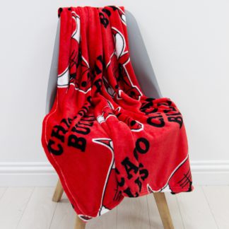 An Image of NBA Chicago Bulls Fleece Blanket Red