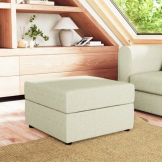 An Image of Square Soft Texture Storage Footstool