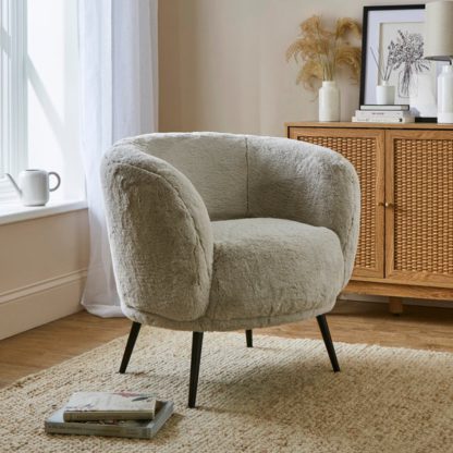 An Image of Bella Supersoft Faux Fur Cocktail Chair