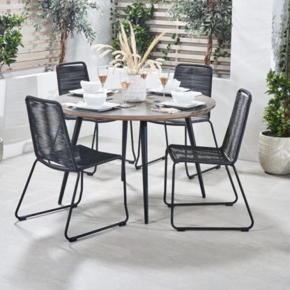 An Image of Pang 4 Seater Garden Dining Set