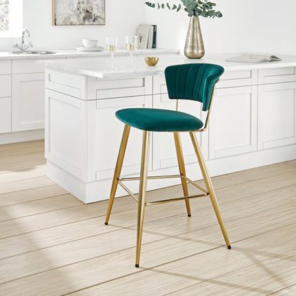 An Image of Kendall Bar Stool, Velvet