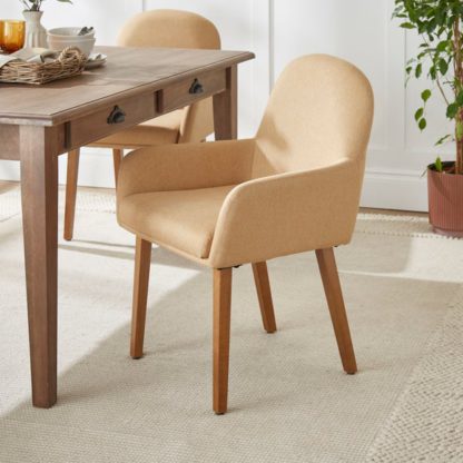 An Image of Agnes Carver Dining Chair, Fabric