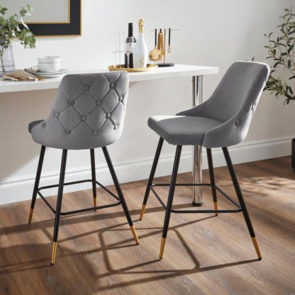 An Image of Ariana Bar Stool, Velvet