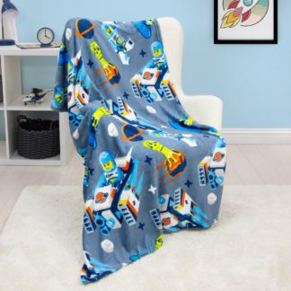 An Image of Lego City Cityspace Fleece Blanket Blue