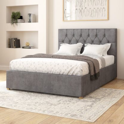 An Image of Olivier Plush Velvet Adjustable Bed