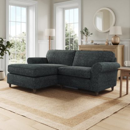 An Image of Flori Chunky Chenille Corner Chaise Sofa