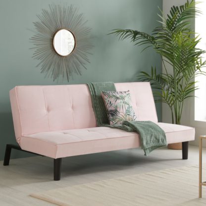 An Image of Aurora - Fold-Out Sofa Bed - Blush Pink - Fabric