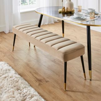 An Image of Sylvia Dining Bench, Velvet