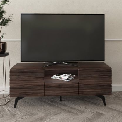 An Image of Ashcroft TV Stand for TVs up to 48", Dark Walnut