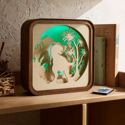 An Image of Dinosaur Layered Colour Changing Light Box