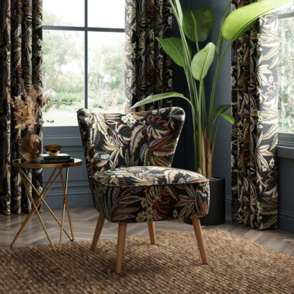 An Image of Eliza Woven Jacquard Tahiti Print Occasional Chair Multicoloured