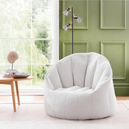 An Image of Adella Sherpa Ivory Chair