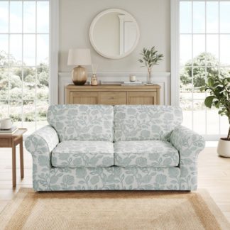 An Image of Flori Woven Floral Fabric 2 Seater Sofa Bed