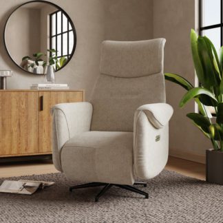 An Image of Silas Fabric Recline Swivel Chair