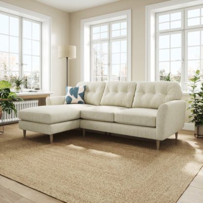 An Image of Sven Chunky Chenille Large Corner Chaise Sofa