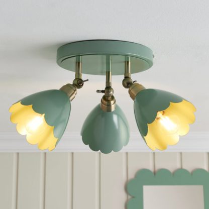 An Image of Remi Scalloped 3 Light Adjustable Spotlight