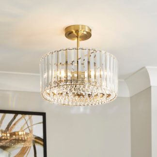 An Image of Crus 3 Light Semi Flush Ceiling Light