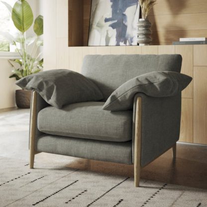 An Image of Hector Tonal Plush Chenille Snuggle Chair