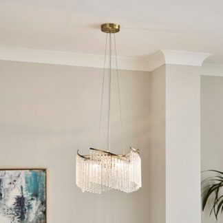 An Image of Spiralia 3 Light Glass Ceiling Light