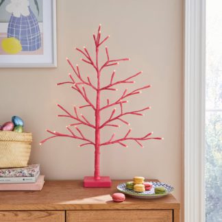 An Image of 2ft LED Pink Table Top Twig Tree