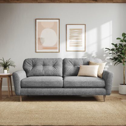 An Image of Sven Tonal Weave 4 Seater Sofa