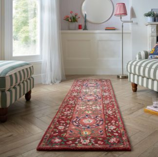 An Image of Hani Floral Wool Runner