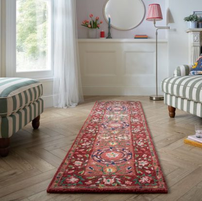 An Image of Hani Floral Wool Runner