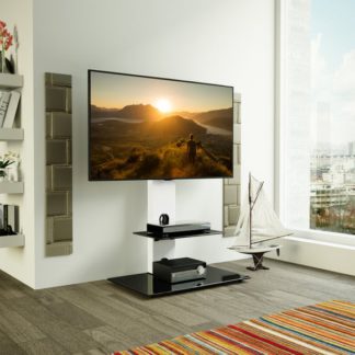 An Image of Eno Pedestal TV Unit with Shelf for TVs up to 55"