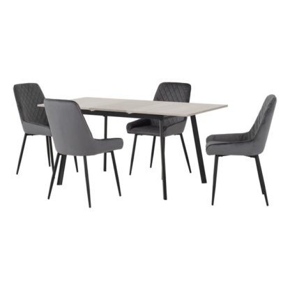 An Image of Avery Rectangular Extendable Dining Table with 4 Chairs