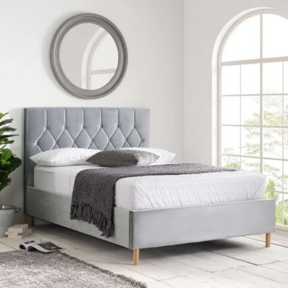 An Image of Loxley Velvet Bed Frame