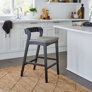 An Image of Melia Counter Height Barstool, Striped Fabric