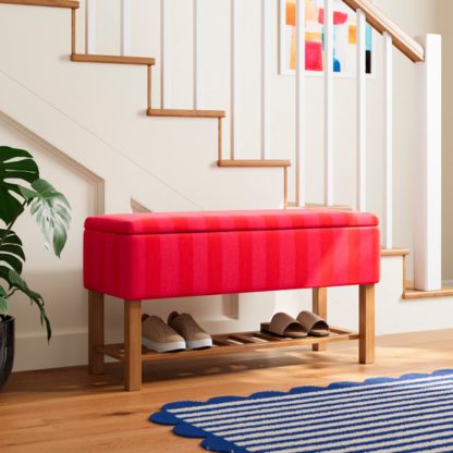 An Image of Upholstered Hallway Bench