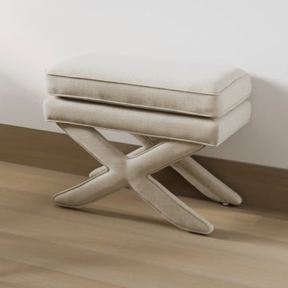 An Image of Rhode Linen Blend Footstool