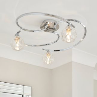 An Image of Alena 3 Light Semi Flush Ceiling Light