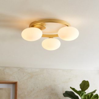 An Image of Yonah 3 Light Semi Flush Ceiling Light