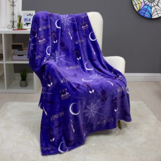 An Image of Wednesday Destined Fleece Blanket Purple