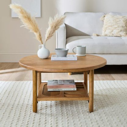 An Image of Khari Round Coffee Table, Mango Wood